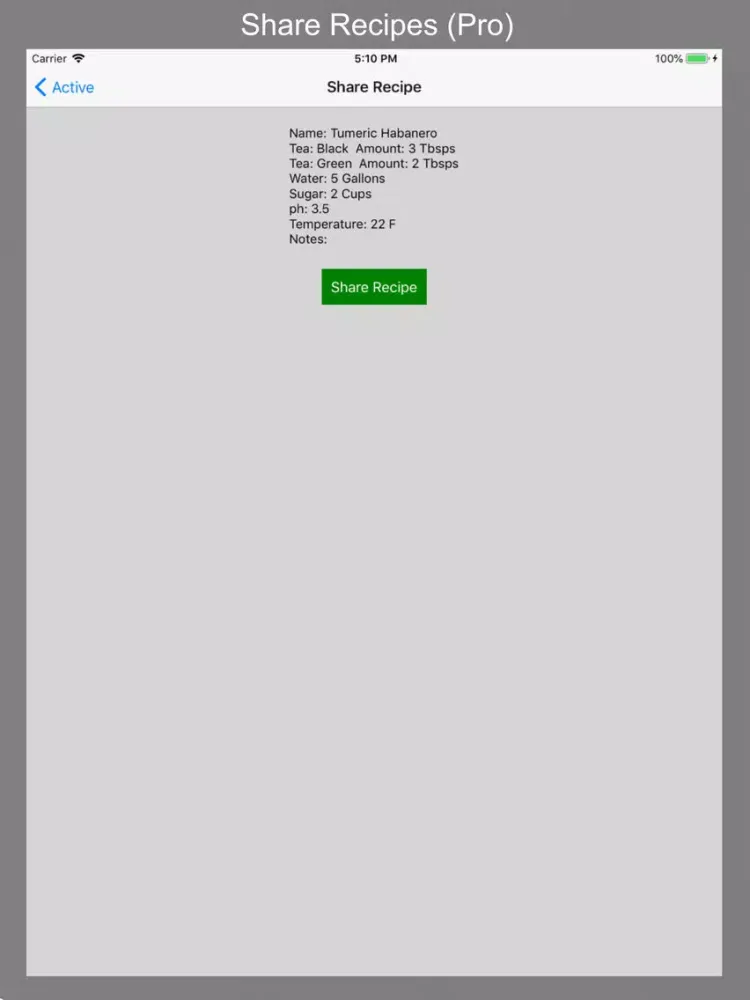 Kombucha Tracker iPad  스크린샷