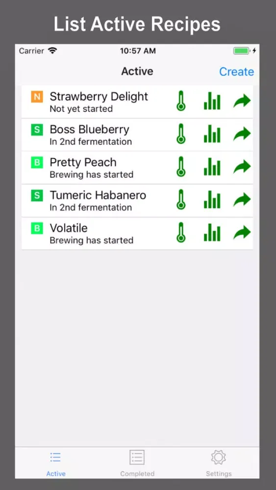Kombucha Tracker 스크린샷