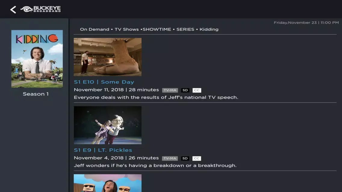 Screenshot di StreamTV Powered by Buckeye