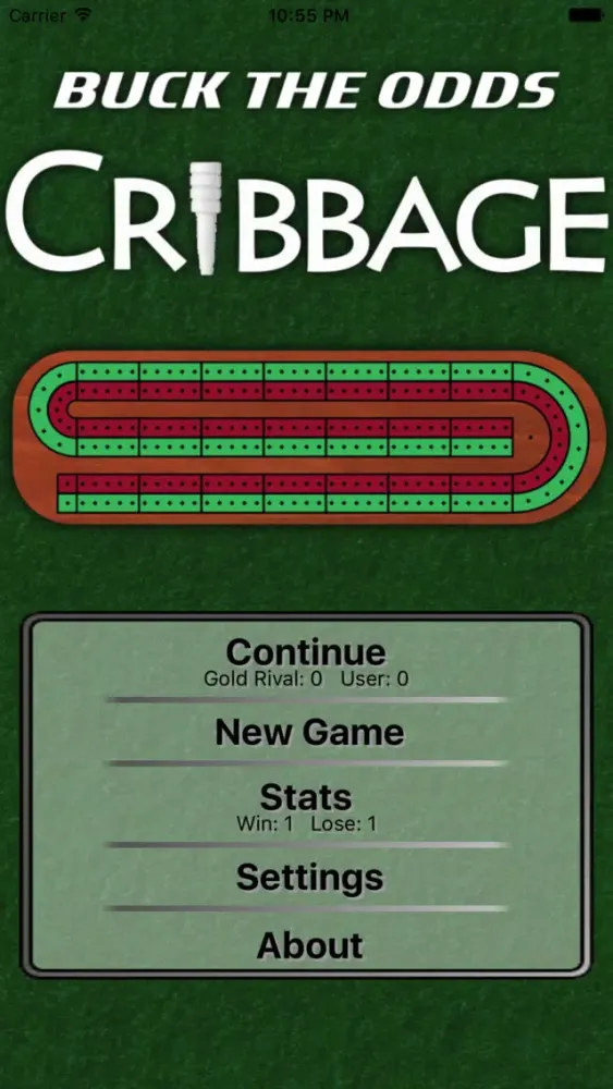 Capturas de tela do BTO Cribbage