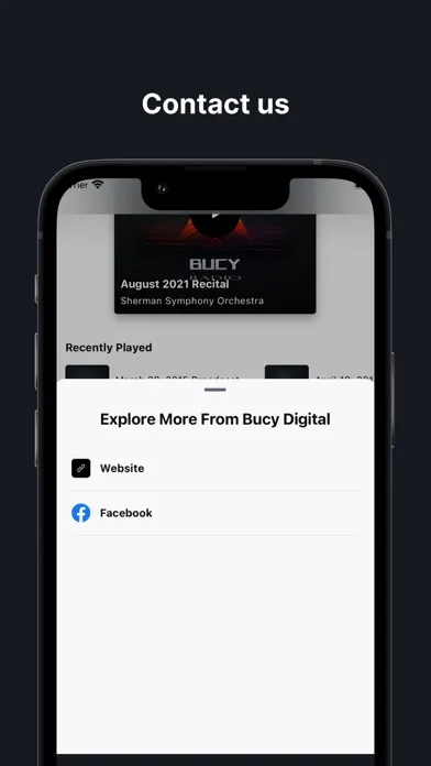 Bucy Digital Screenshots