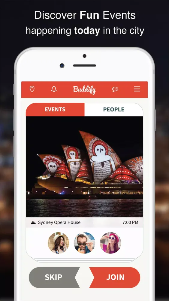 Capturas de tela do Buddify - Local Events Tonight