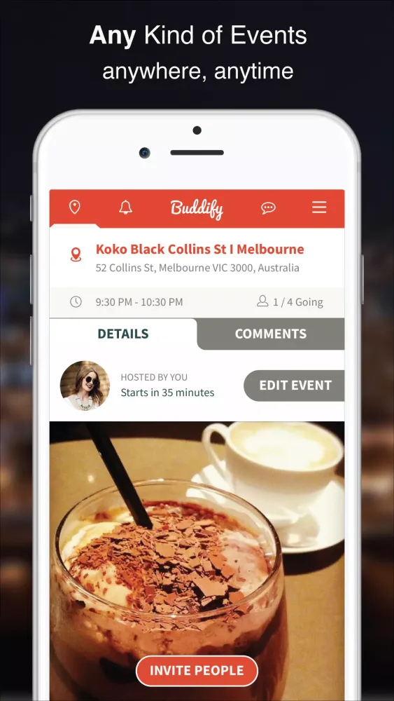 Capturas de tela do Buddify - Local Events Tonight