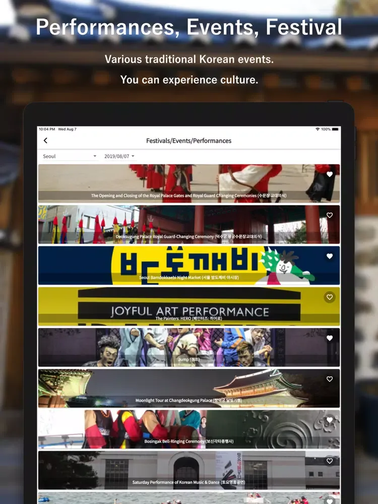 Kguide - Korea Tour Guide App iPad  Ekran Görüntüleri
