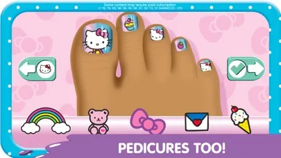 Capturas de tela do Hello Kitty Nail Salon