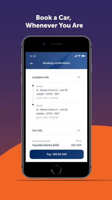 Tangkapan skrin Budget Saudi Car Rental
