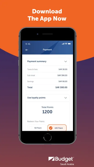 Tangkapan skrin Budget Saudi Car Rental