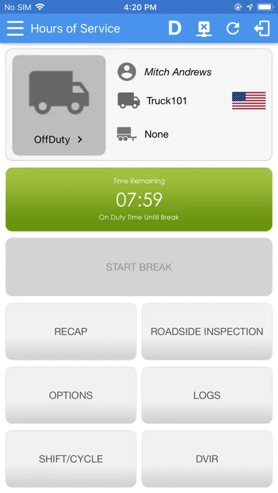 Captures d'écran de Budget Trucker ELD