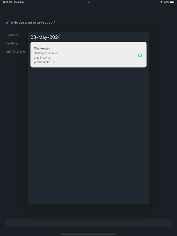 Скриншоты Haiku: Write zen poetry iPad 