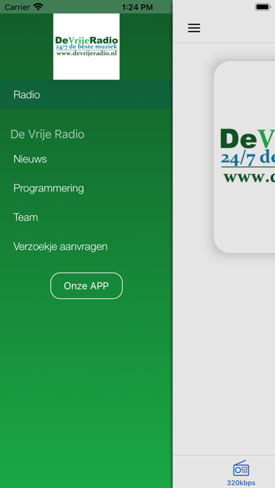 Tangkapan layar De Vrije Radio
