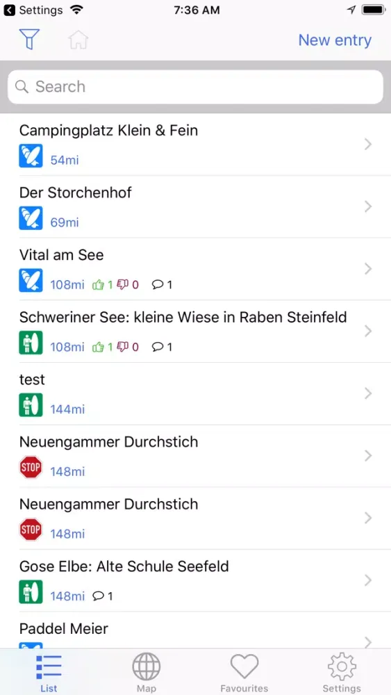 SUP Places Screenshots