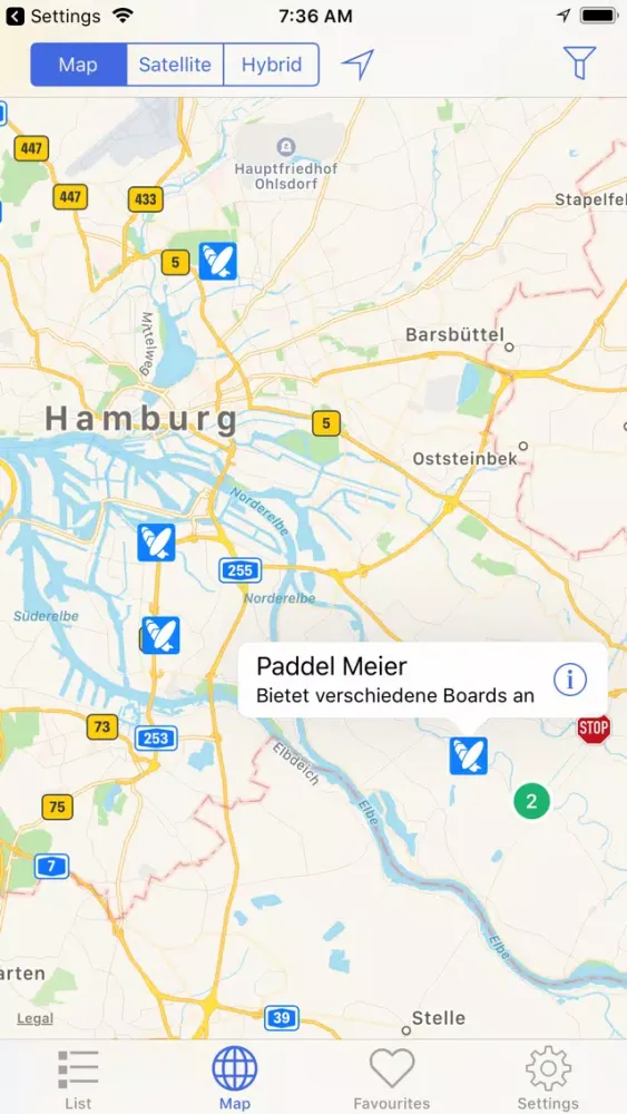 SUP Places Screenshots