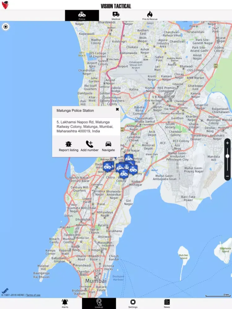 Ảnh chụp màn hình của Vision Tactical iPad 