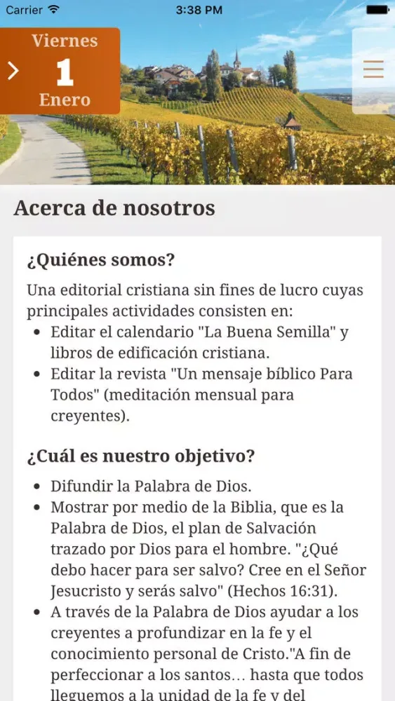 Capturas de tela do La Buena Semilla 2016