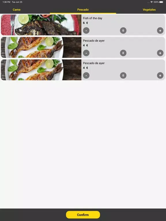 Menupop iPad  스크린샷