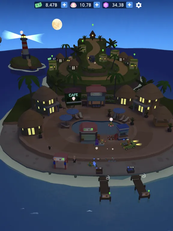 Idle Fishing Village Tycoon iPad 应用截图
