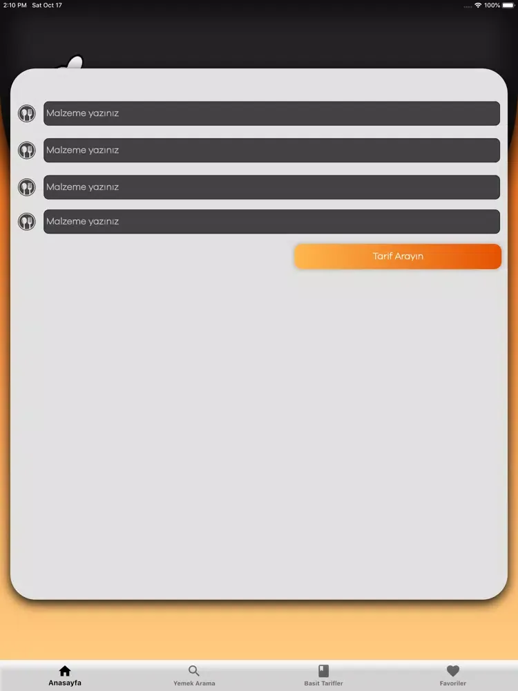 Bir Tarif Ver iPad 应用截图