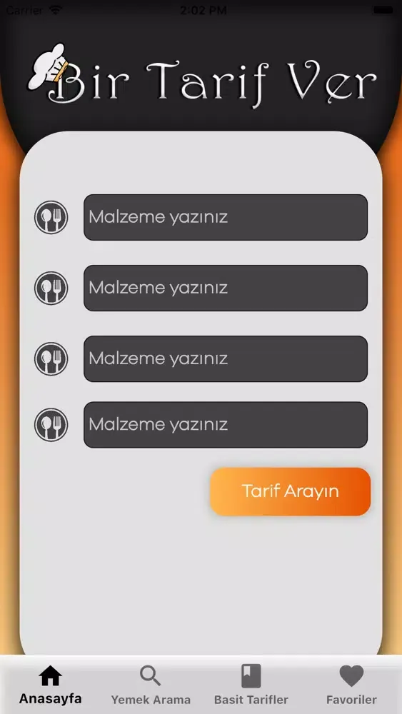 Bir Tarif Ver应用截图