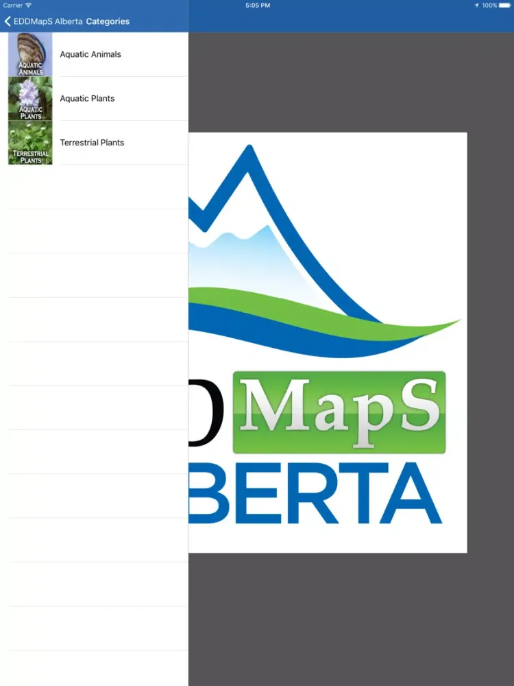 EDDMapS Alberta iPad  Screenshots