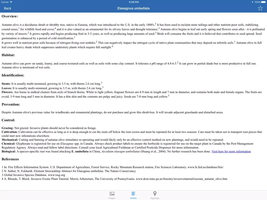 EDDMapS Alberta iPad  Screenshots