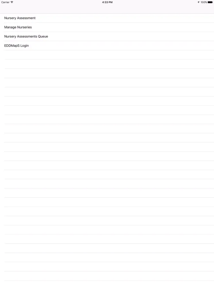 Capturas de tela do GDA Nursery Assessment iPad 