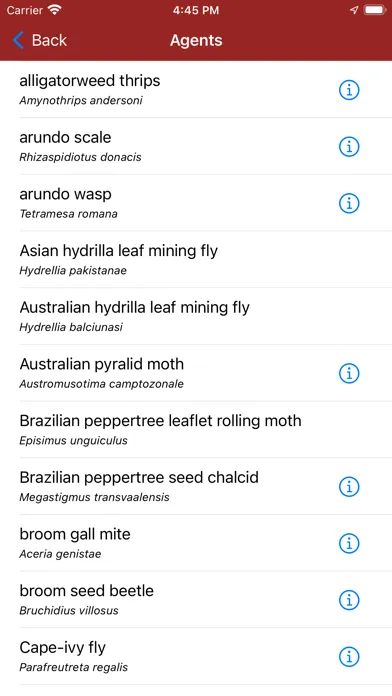 EDDMapS Biocontrol Screenshots