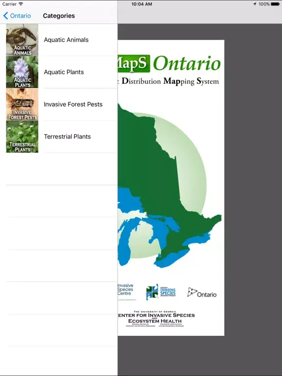 EDDMapS Ontario iPad  سکرین شاٹس