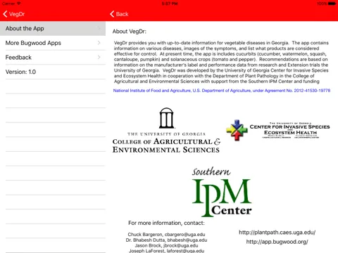ภาพหน้าจอของ VegDr iPad 