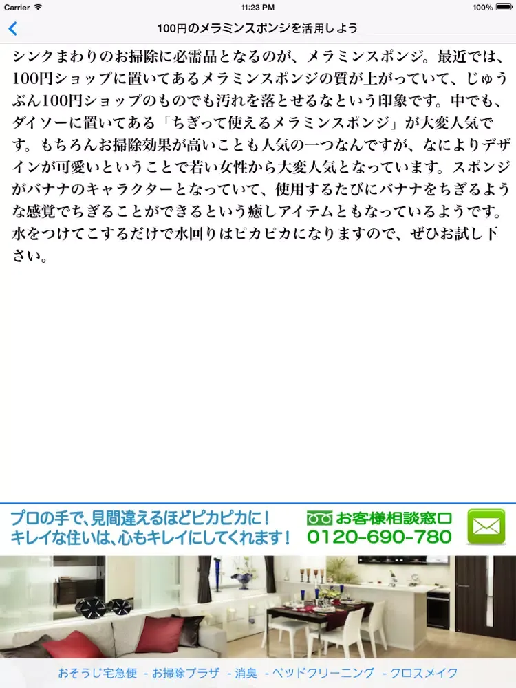 تصاویر お掃除のプロ〜ハウスクリーニング特集 iPad 