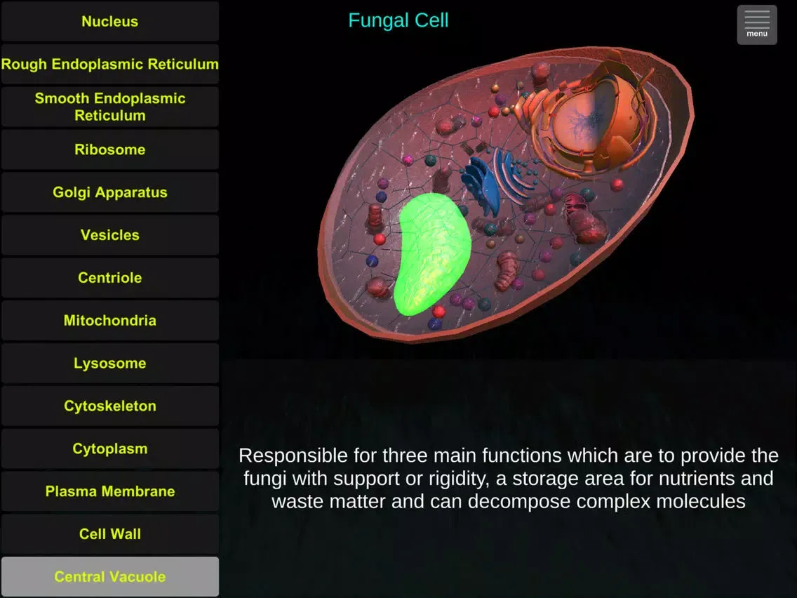 Ảnh chụp màn hình của Cell Biology Tutor AR iPad 