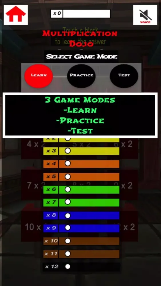 Multiplication Dojo XD Screenshots