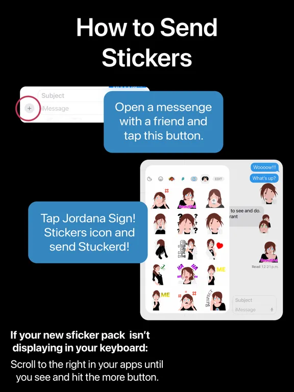 Jordana Sign! Stickers iPad 应用截图