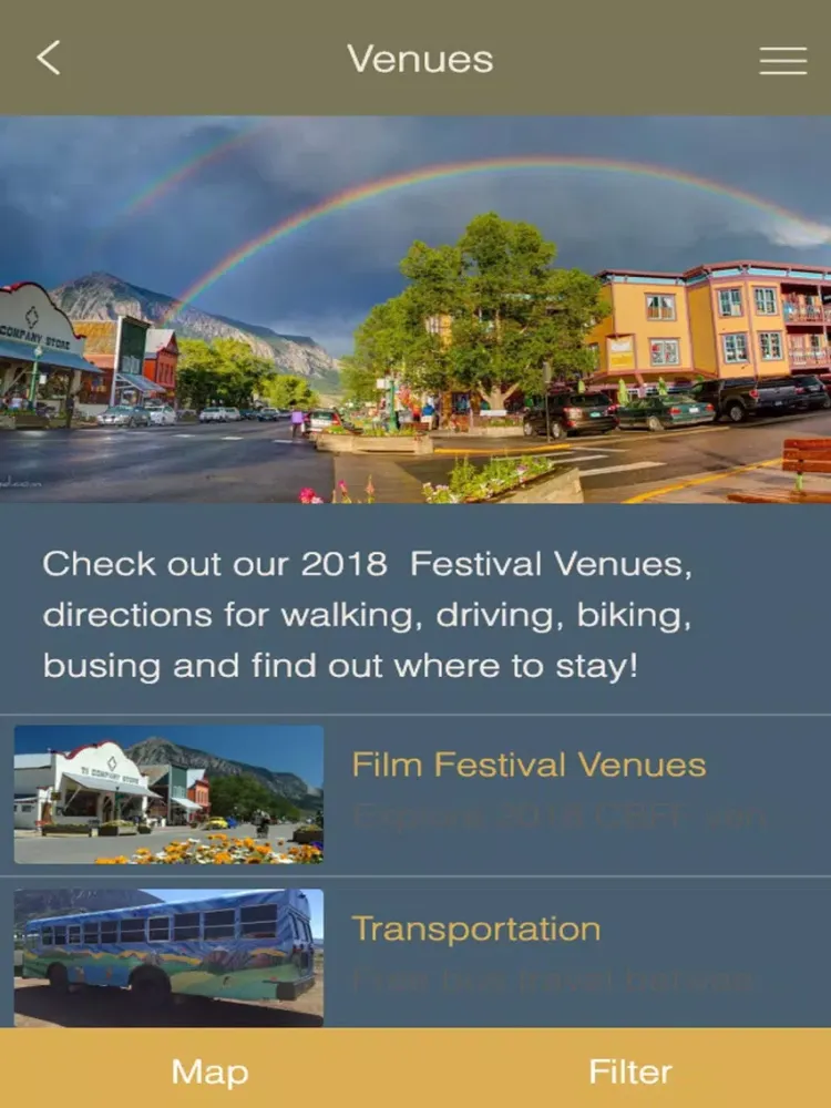 ภาพหน้าจอของ Crested Butte Film Festival iPad 