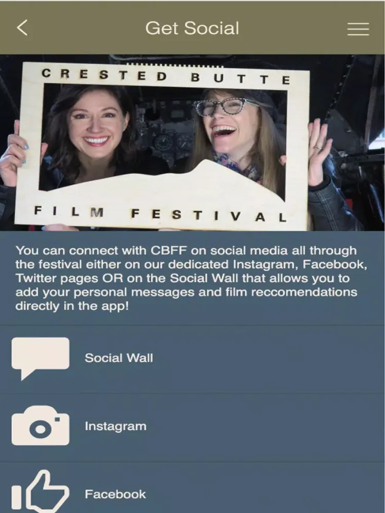 ภาพหน้าจอของ Crested Butte Film Festival iPad 