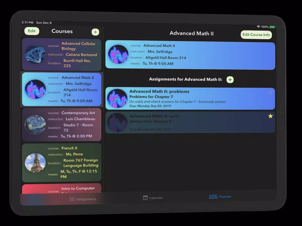 Homework - Assignment Planner iPad  স্ক্রিনশট
