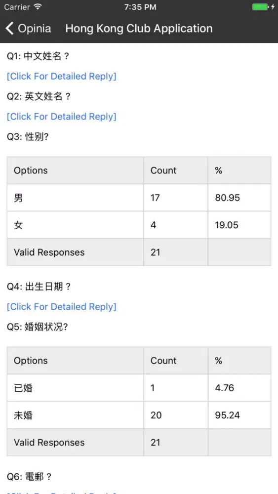 Zrzuty ekranu Opinia - Data Oriented Survey Tool