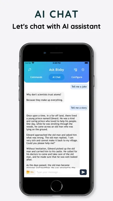 Capturas de tela do App for Bixby for Family Hub