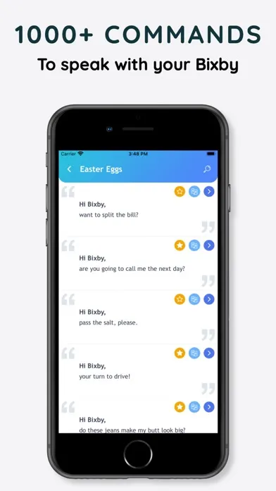 Capturas de tela do App for Bixby for Family Hub