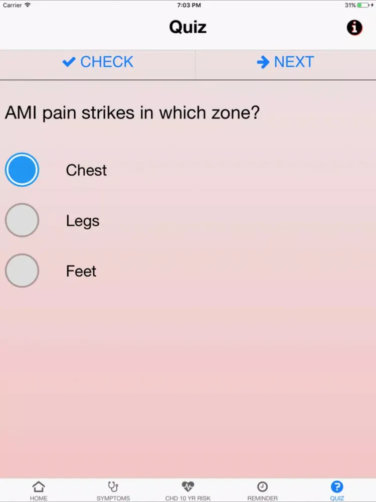 Zrzuty ekranu Signs & Symptoms Acute Myocardial Infarction iPad 