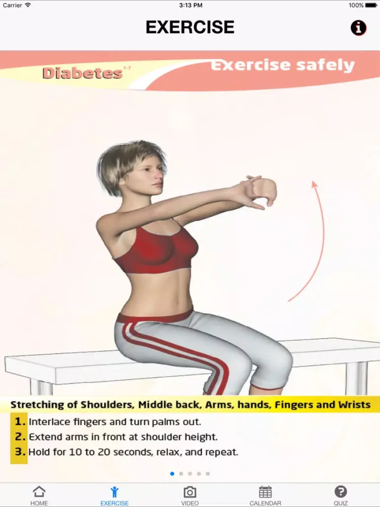 ภาพหน้าจอของ Exercise Diabetes iPad 