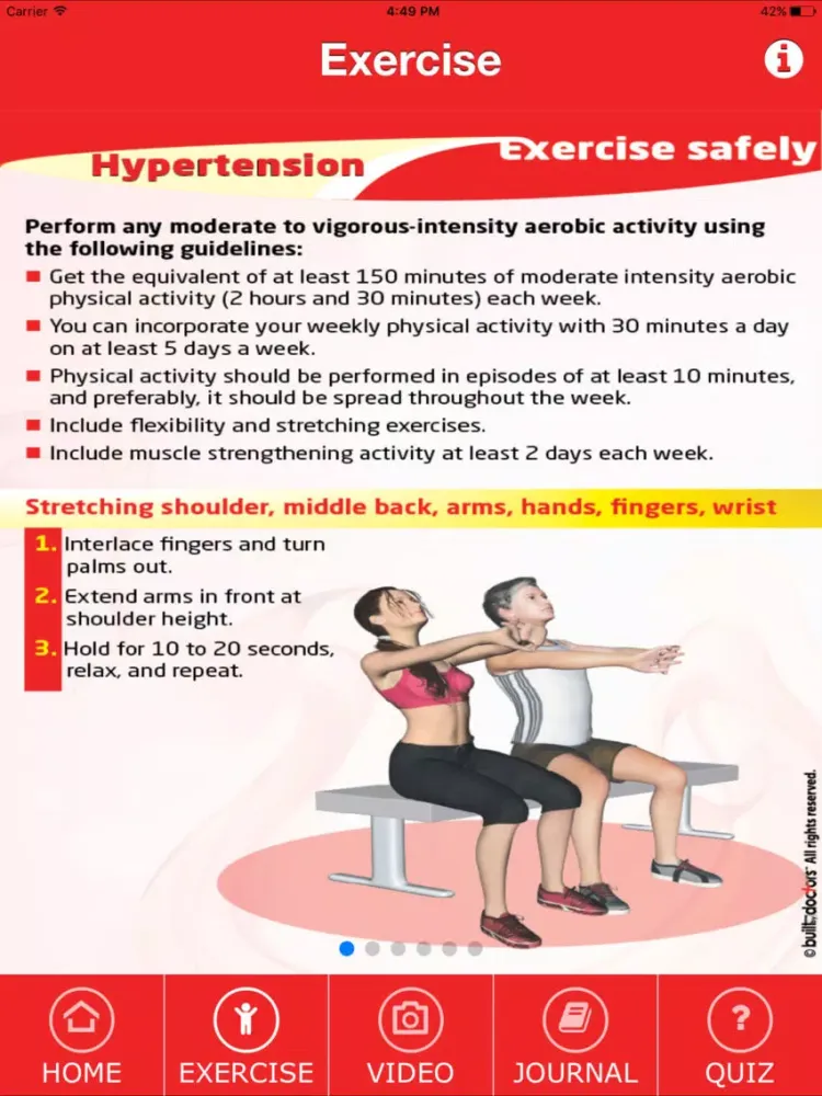 Exercise Hypertension iPad  स्क्रीनशॉट