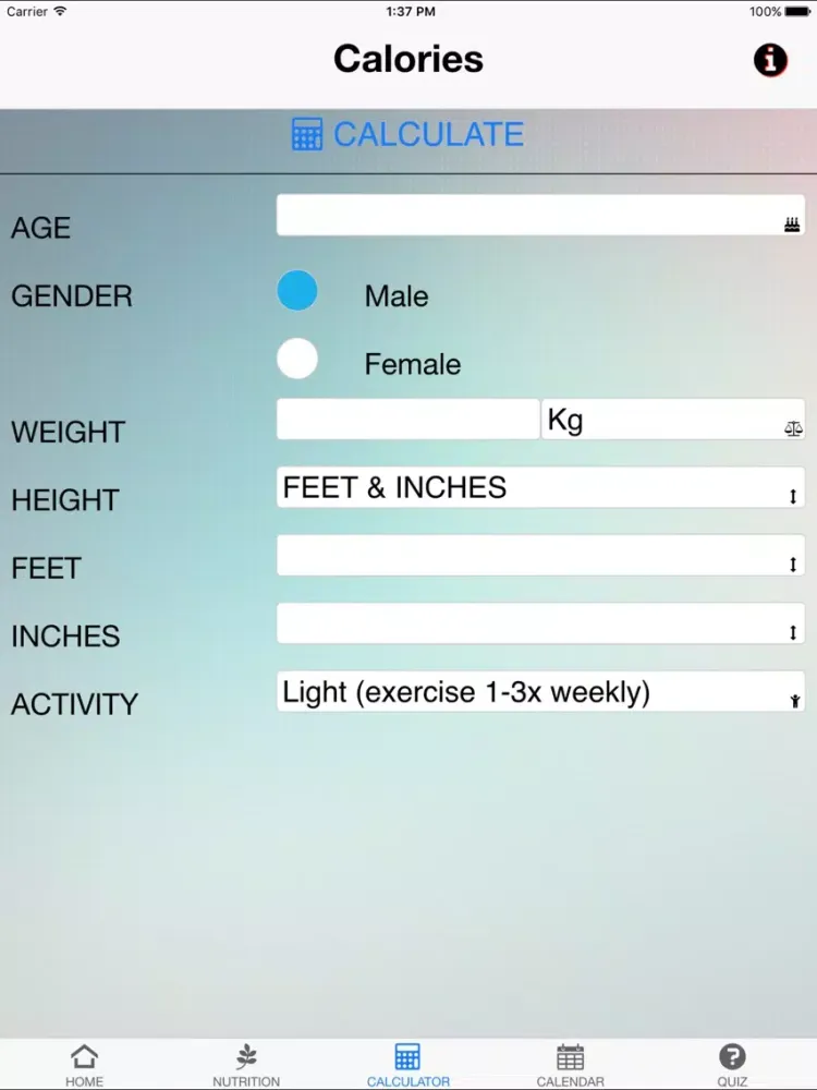 Tangkapan layar Nutrition Anaemia iPad 