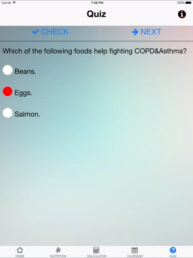 Nutrition Asthma COPD iPad 应用截图