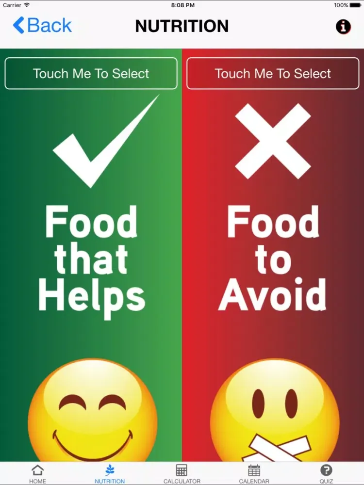 Nutrition CVI iPad Screenshots
