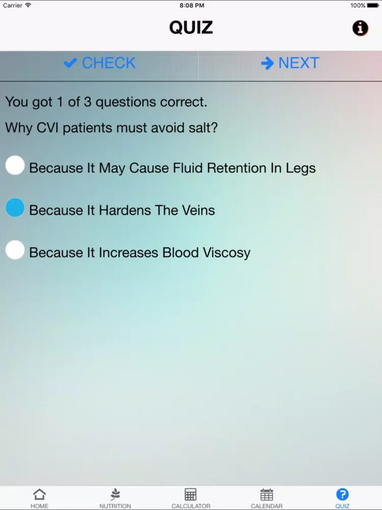 Nutrition CVI iPad Screenshots