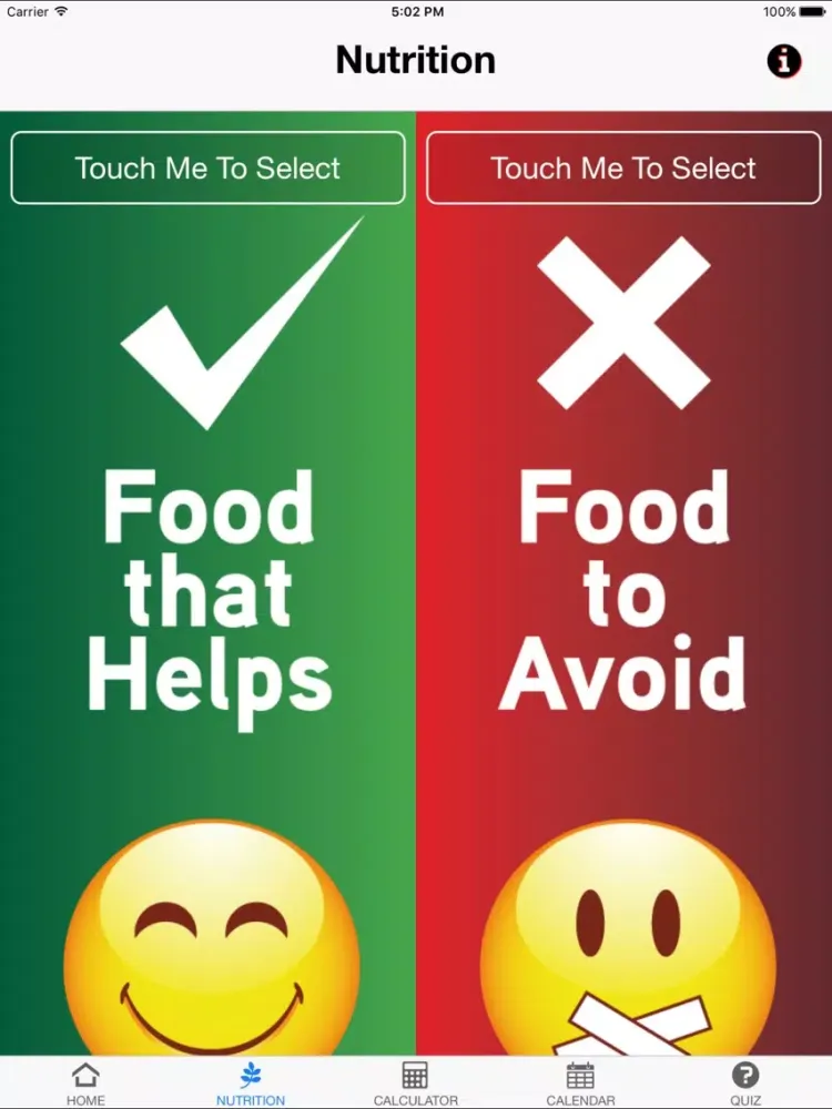 Nutrition Gout iPad  Screenshots