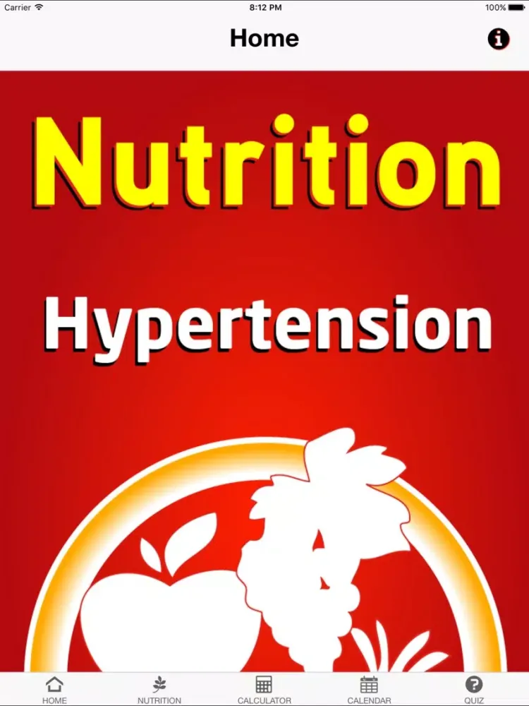 Nutrition Hypertension iPad  Screenshots