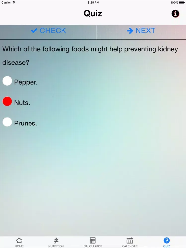 Nutrition Kidney Disease iPad  Screenshots