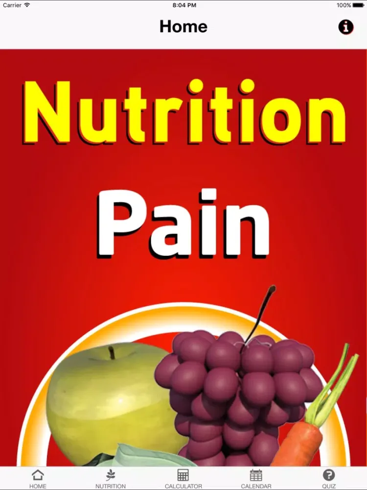Nutrition Pain iPad  Screenshots