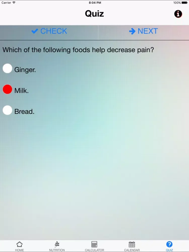 Nutrition Pain iPad  Screenshots